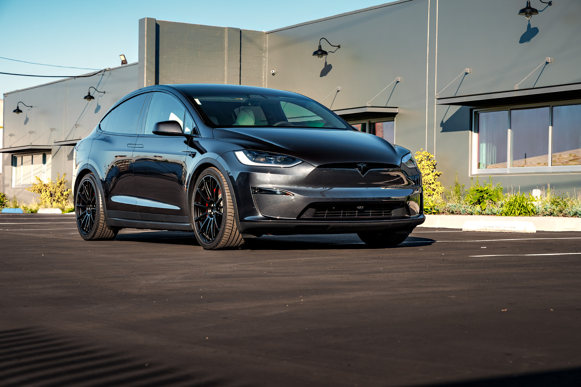 Stealth Gray Tesla Model X on 22-Inch UP Forged UP-03 Wheels