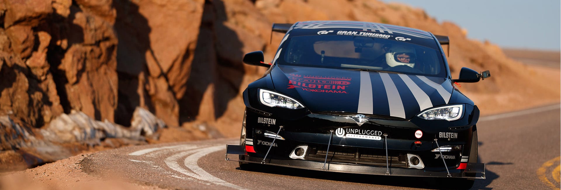 Unplugged Performance 2021 Tesla Model S Plaid Pikes Peak Race Car